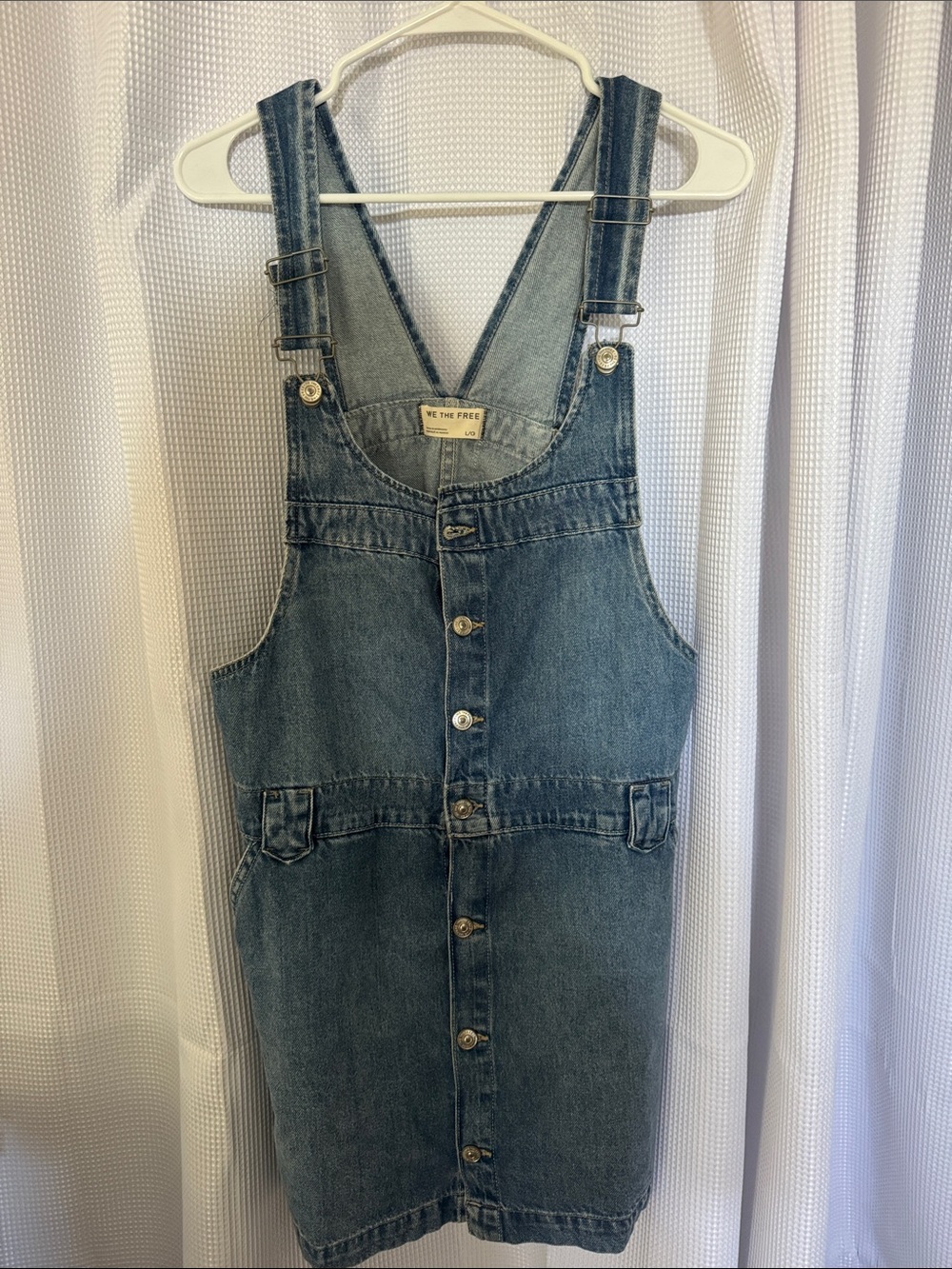 Free People Denim Overall Dress